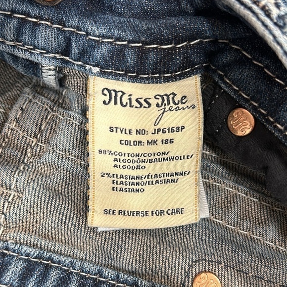 Miss Me Embellished Cuffed Capri Women’s Jeans Size 27 - Picture 13 of 16